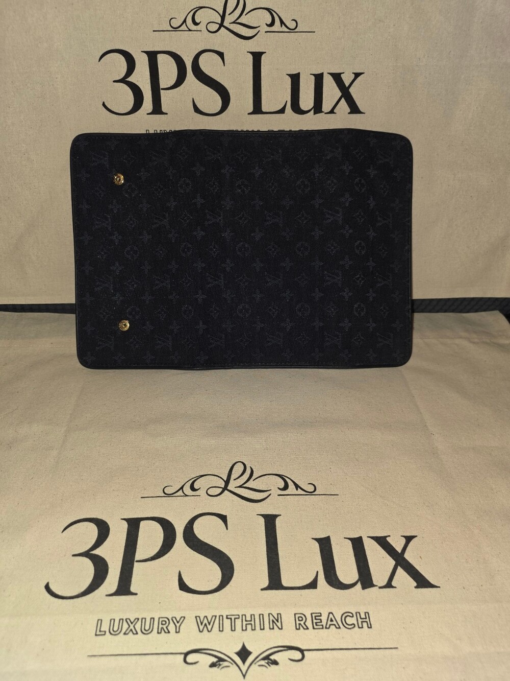 Louis Vuitton Blue/Navy Monogram Mini Lin Canvas Porte-Trésor International Wall